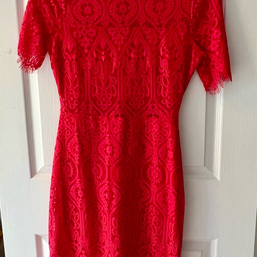Lulus Remarkable Red Lace Dress